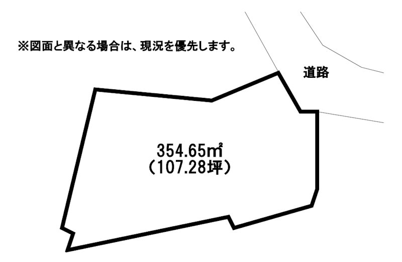 朽網東五丁目土地 間取図・土地図