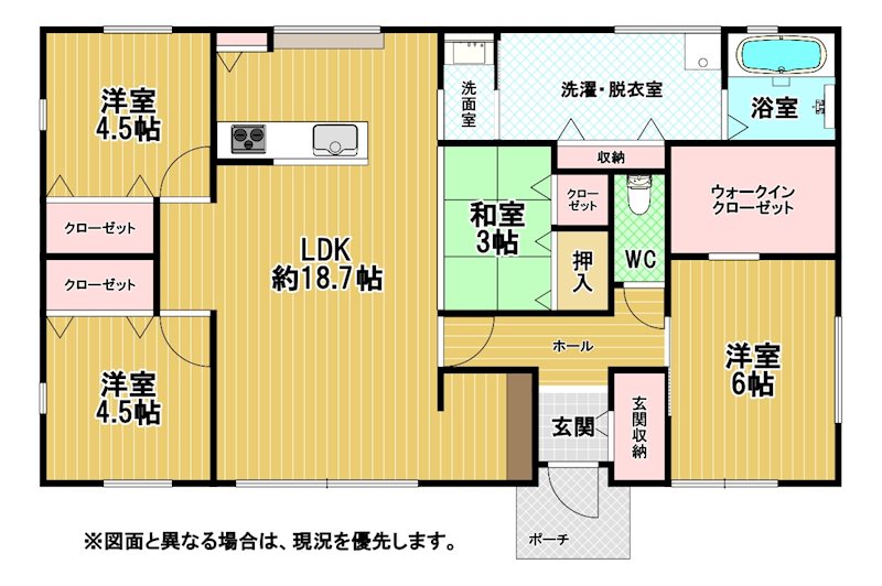 大字感田戸建7号地 間取図・土地図