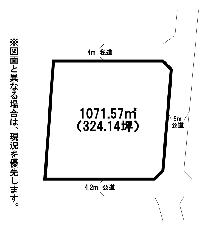 篠崎五丁目7番土地 間取図・土地図