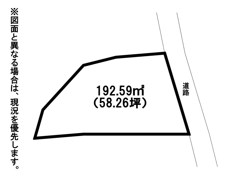 中尾二丁目土地 間取図・土地図