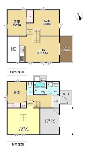 古前一丁目戸建 間取図・土地図