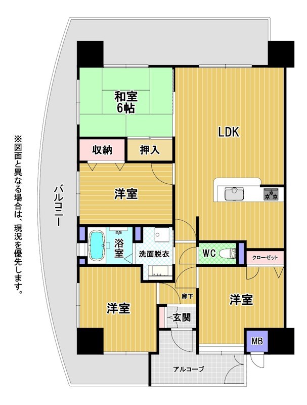 グランドパレスヴァンテアン徳力 間取図・土地図