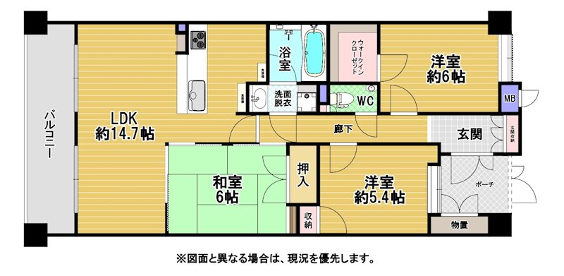 ジェネラス高田 間取図・土地図