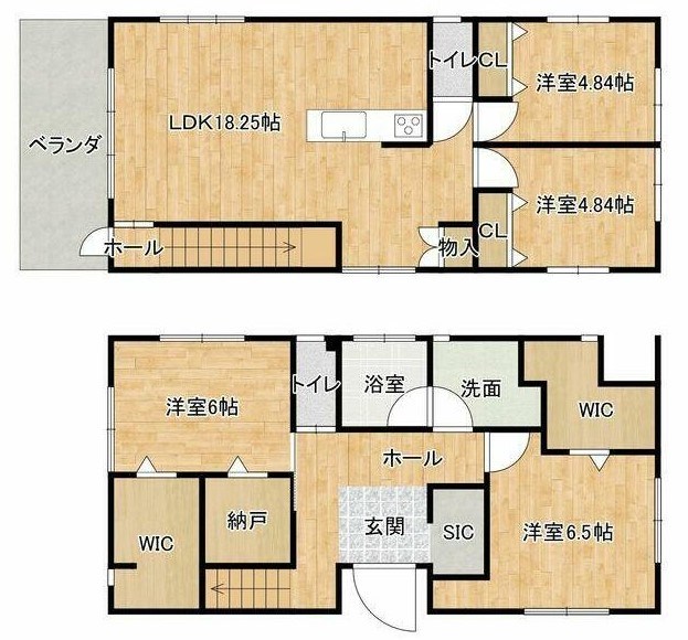 企救丘一丁目戸建 間取図・土地図