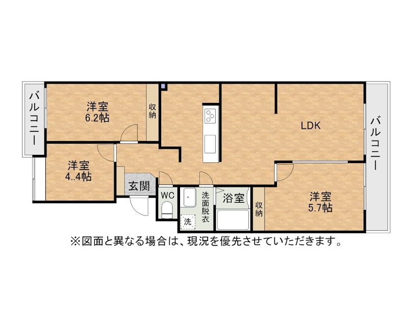 サンライフ原町A棟 間取図・土地図