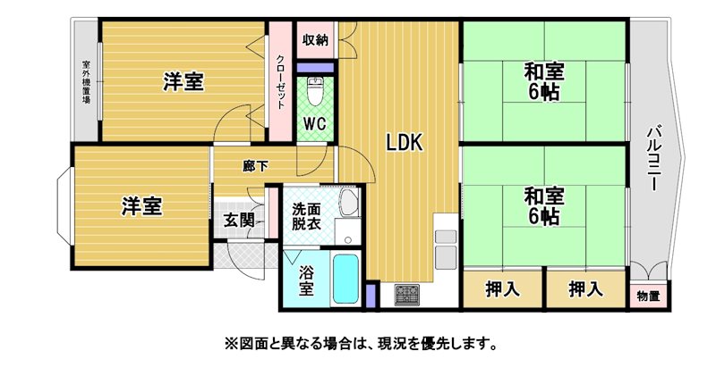 サンライズコーポラス青山B棟 間取図・土地図