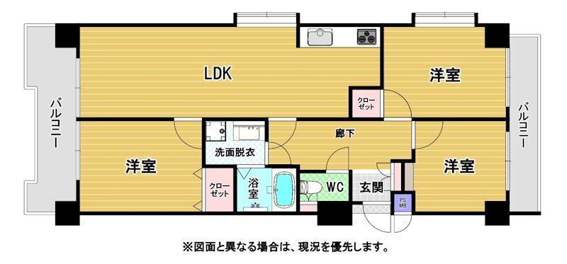 トーカンマンション清水5 間取図・土地図