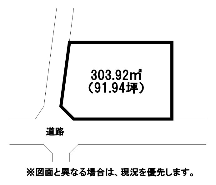 通谷五丁目土地 間取図・土地図