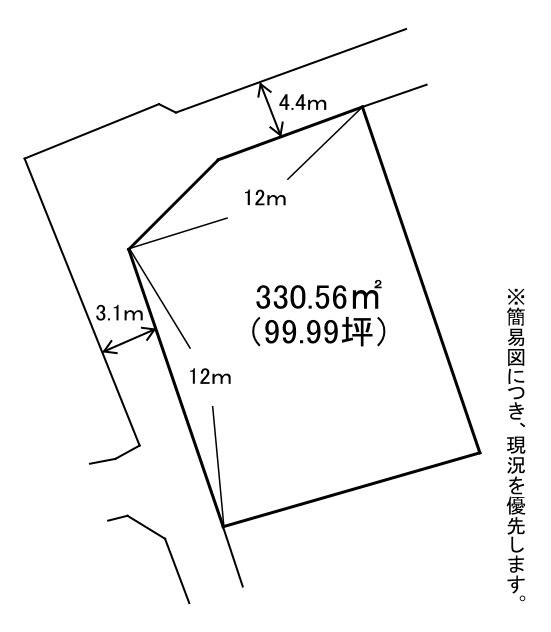 東折尾町10番土地 間取図・土地図