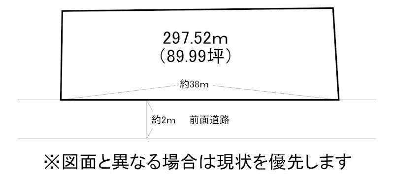 東山一丁目1番土地 間取図・土地図