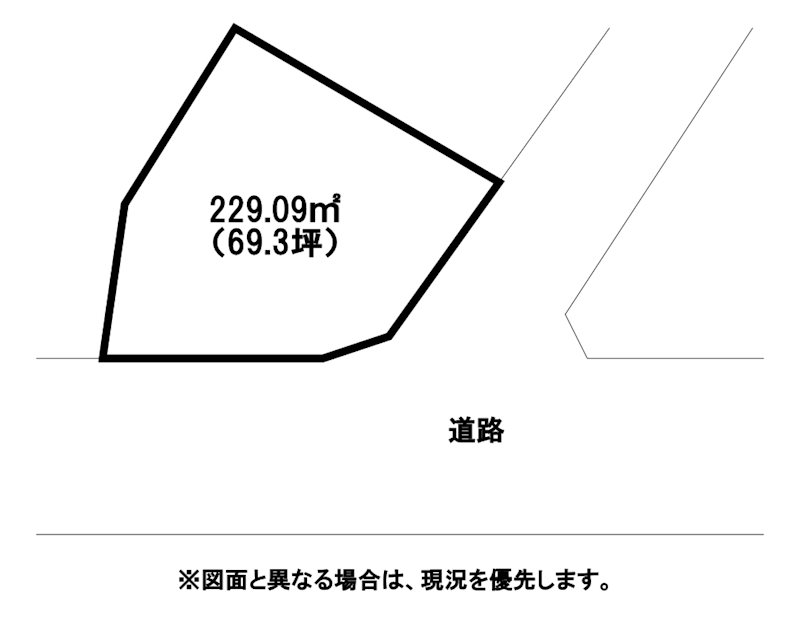 沼緑町四丁目土地 間取図・土地図