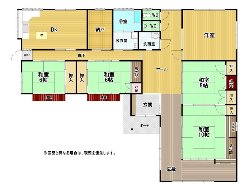 小竹1382番戸建 間取図・土地図