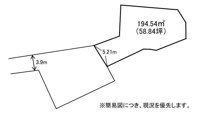 友田一丁目土地 間取図・土地図