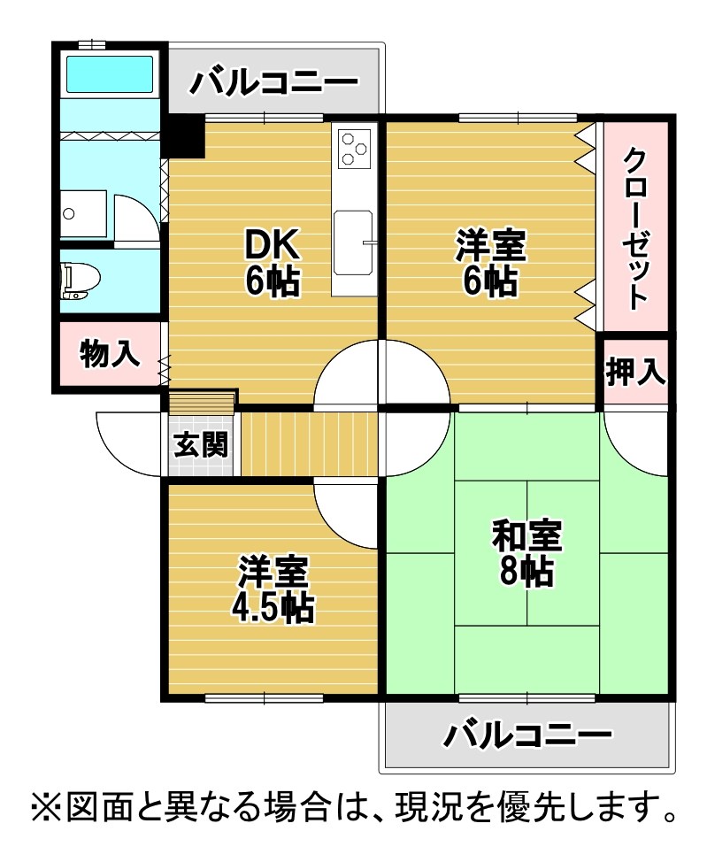 幸神団地３号棟 間取図・土地図
