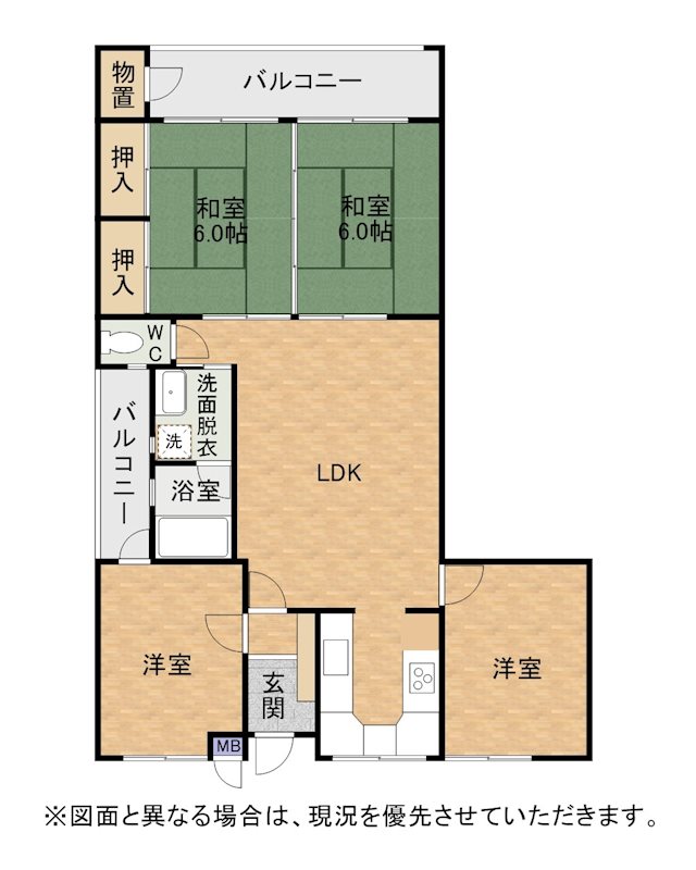 グリーンハイツ安部山 間取図・土地図