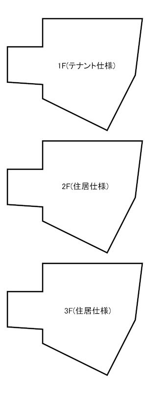 高田一丁目9番店舗付き住居 間取図・土地図