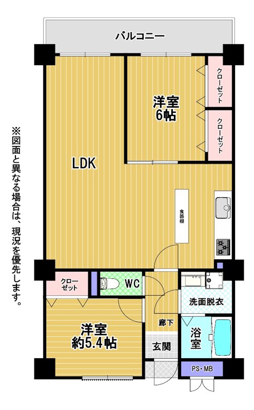 大里東スカイマンション 間取図・土地図