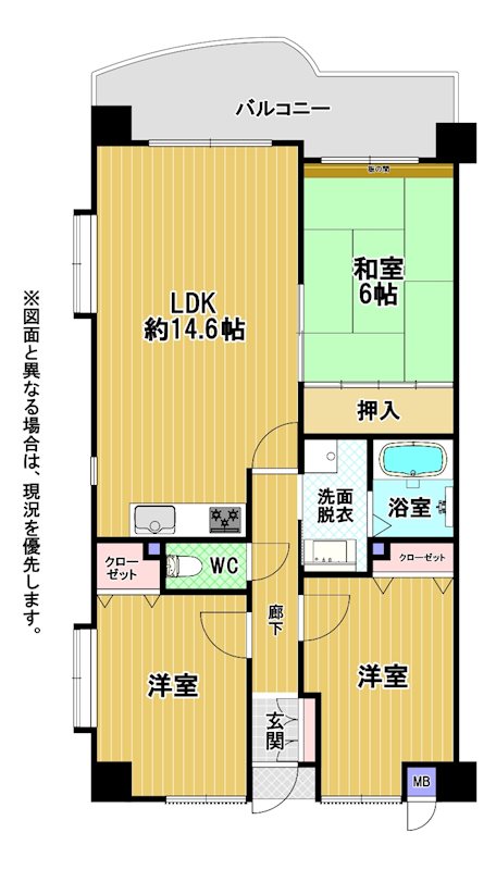 エクレール桃園公園 間取図・土地図
