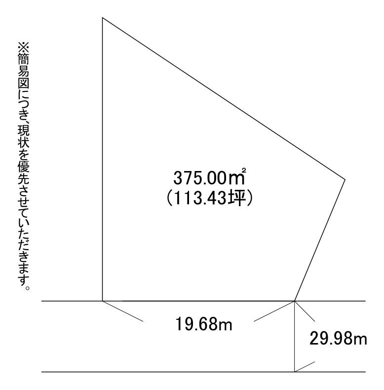 黒原三丁目18番土地 間取図・土地図