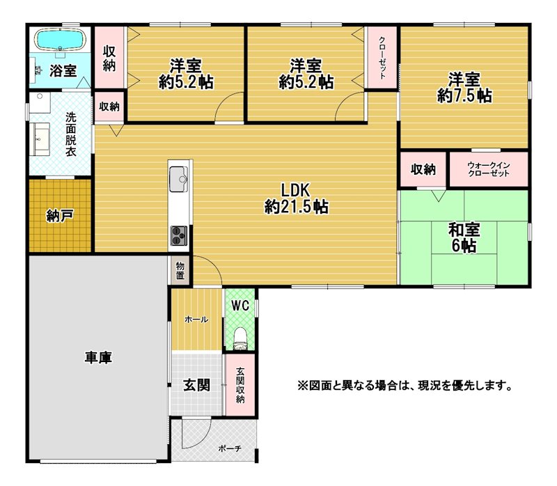 大字感田新築戸建3号地 間取図・土地図
