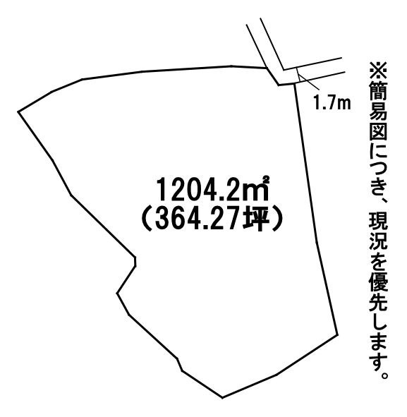 大字長木64番土地 間取図・土地図