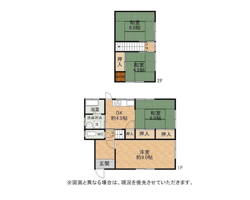 大字下境戸建 間取図・土地図