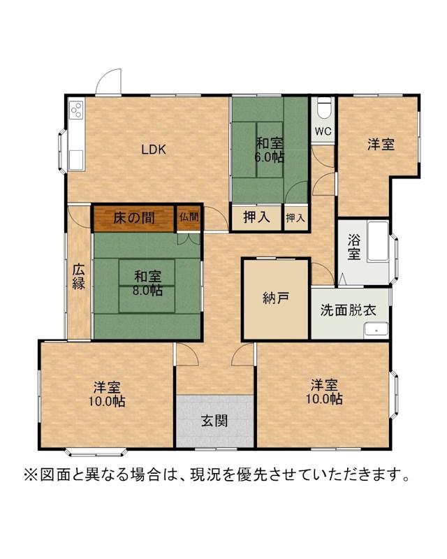 大字山部戸建 間取図・土地図