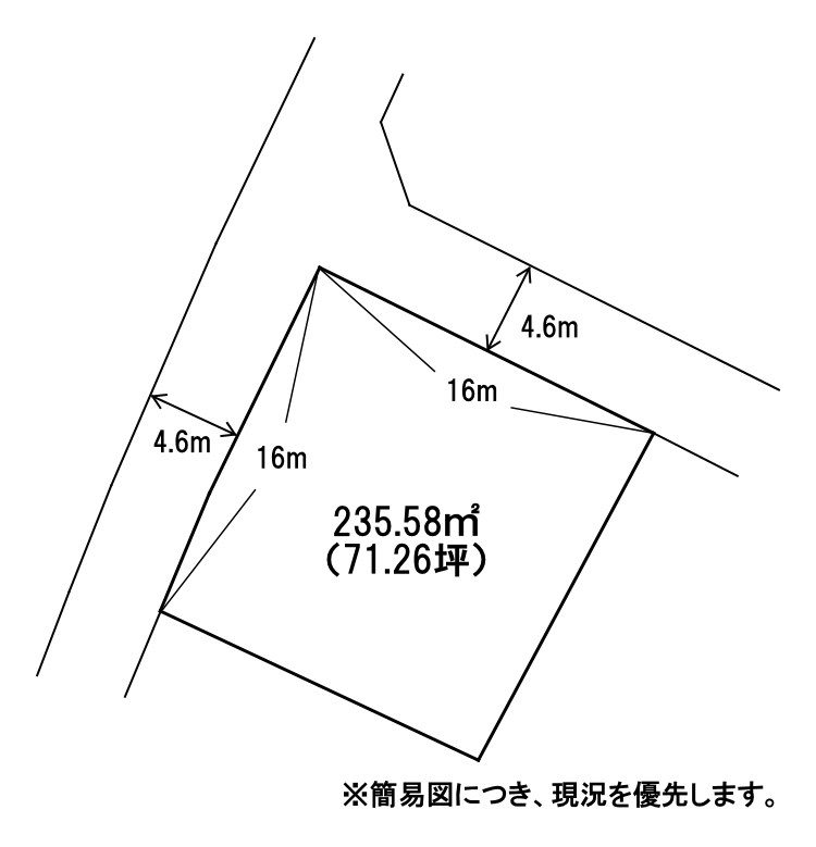 土手ノ内三丁目4番土地 間取図・土地図