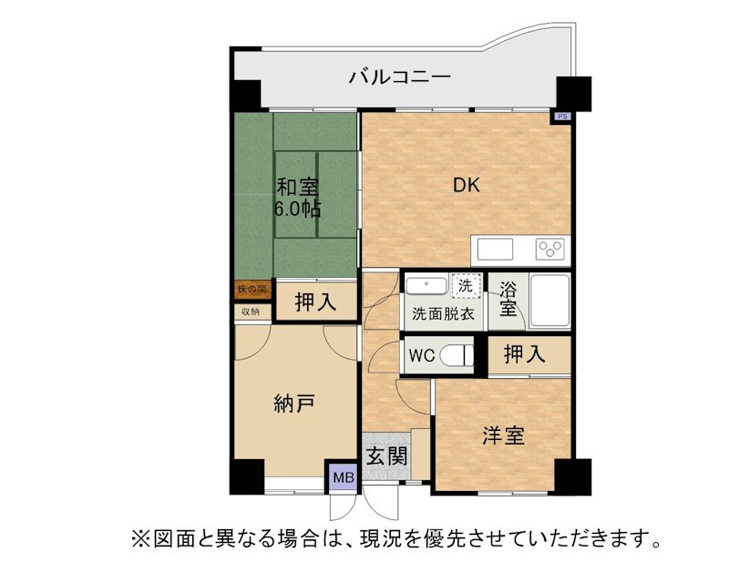パレス沖田 間取図・土地図