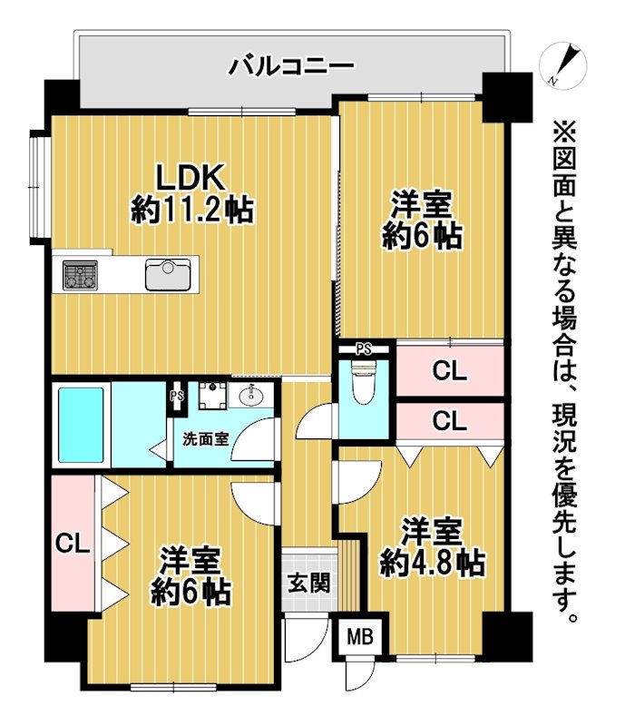 フィオレ井尻 間取図・土地図