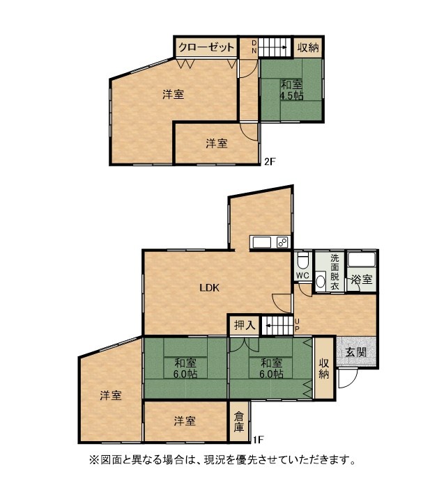 企救丘一丁目戸建 間取図・土地図