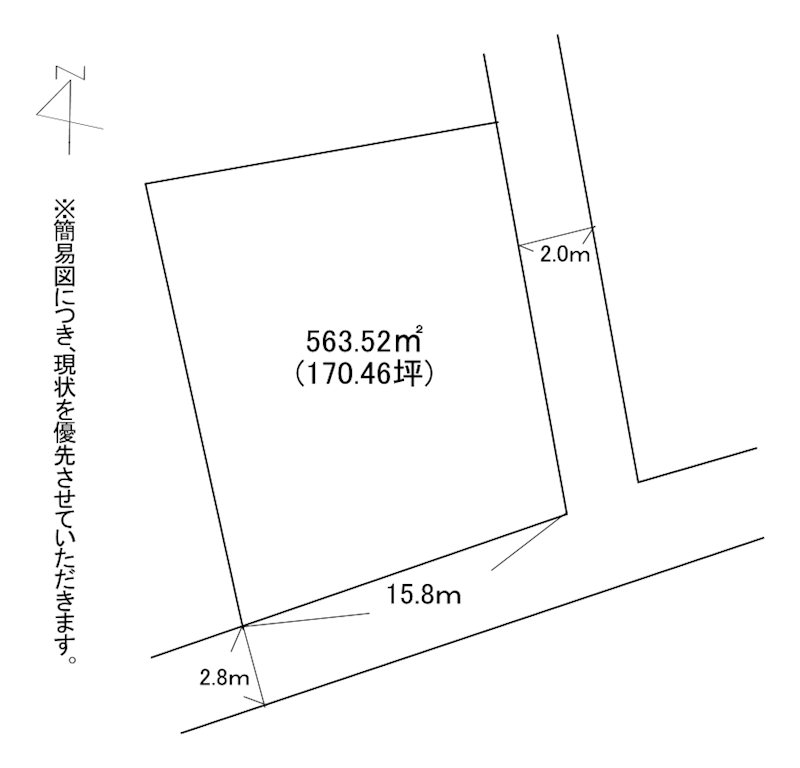 大字天生田741番土地 間取図・土地図