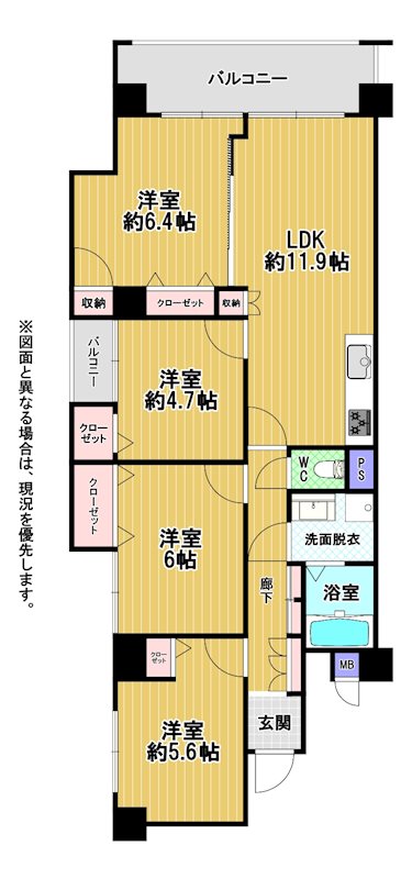 須賀町マンション 間取図・土地図