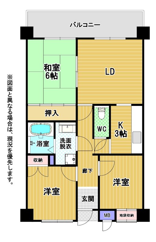 ホワイトキャッスル千防B棟 間取図・土地図