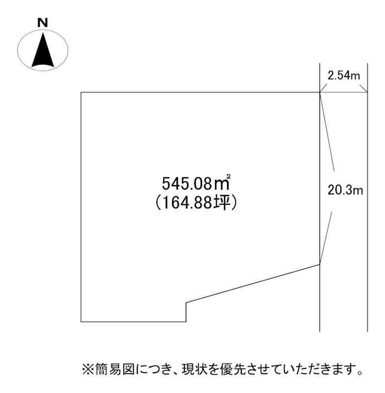 葛原本町五丁目5番土地 間取図・土地図