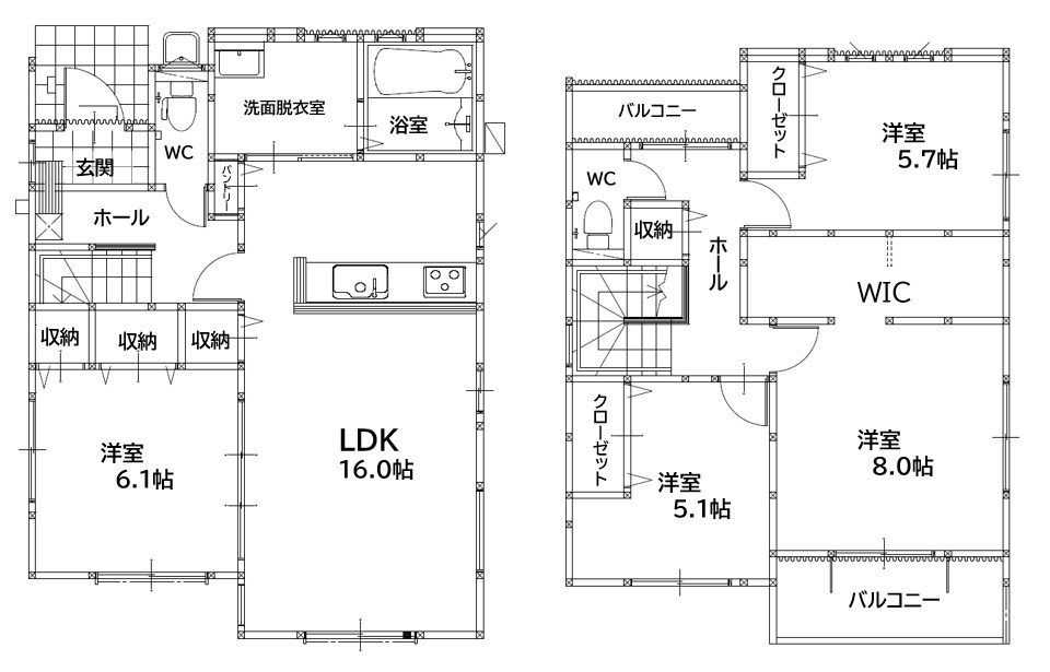 引野三丁目新築戸建3号棟　2期 間取図・土地図