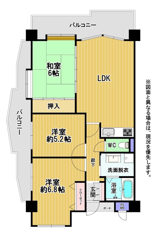 エクレール徳力 間取図・土地図