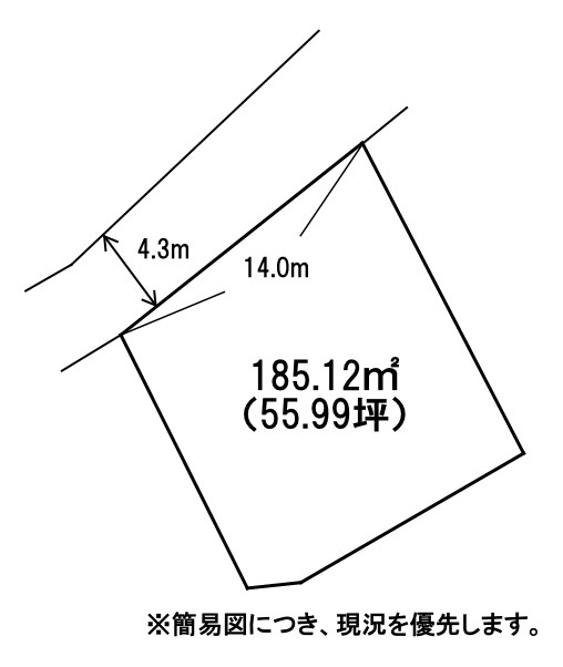 諏訪一丁目9番土地 間取図・土地図