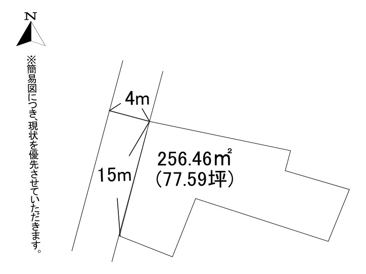 大字今井2121番土地 間取図・土地図