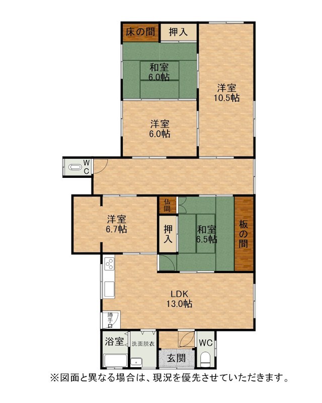 吉志一丁目戸建 間取図・土地図