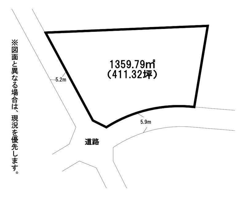 赤島町33番土地 間取図・土地図