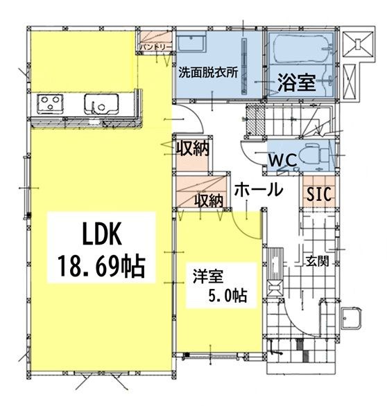 下畑町新築戸建3号棟　1期 間取図・土地図