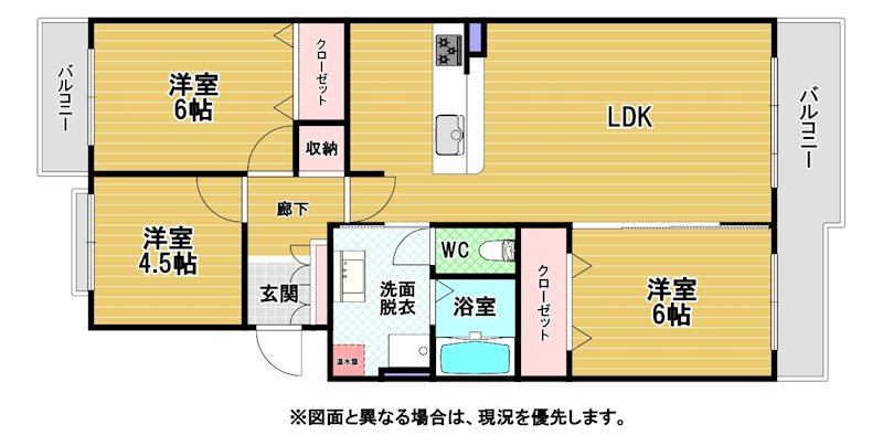 グリーンタウンもりつね16号棟 間取図・土地図