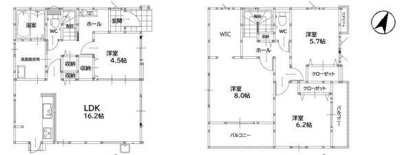 明治町新築戸建1号棟　1期 間取図・土地図