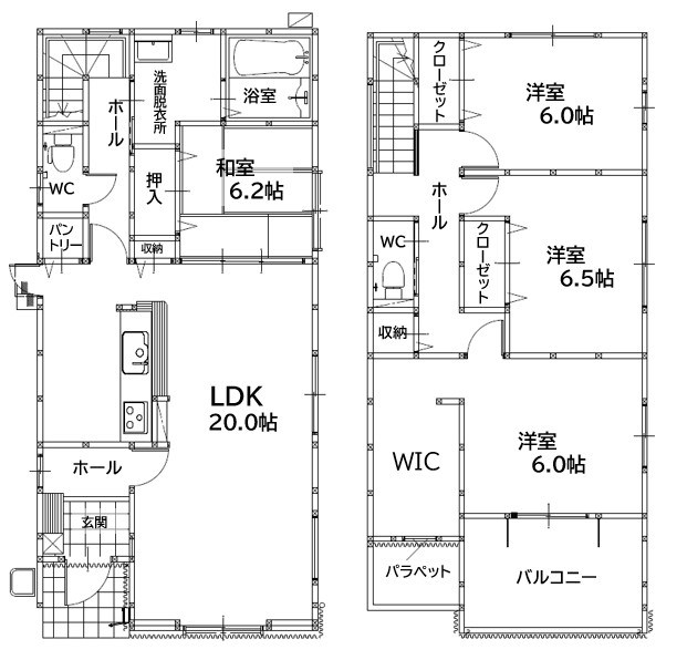 藤原三丁目新築戸建1号棟　4期  間取図・土地図