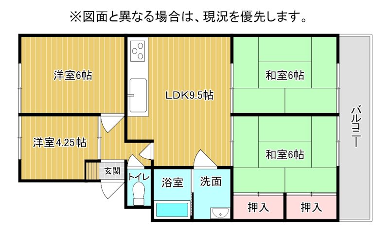 エメラルドハイツ大里Ⅰ 間取図・土地図