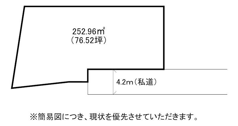 下曽根二丁目1番土地 間取図・土地図