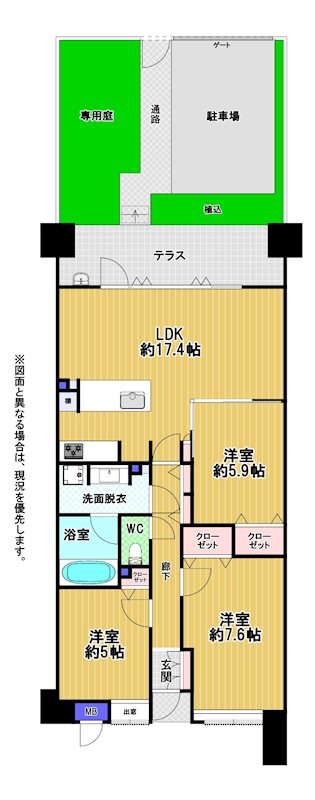 ブライトンヒルズ藤崎 間取図・土地図
