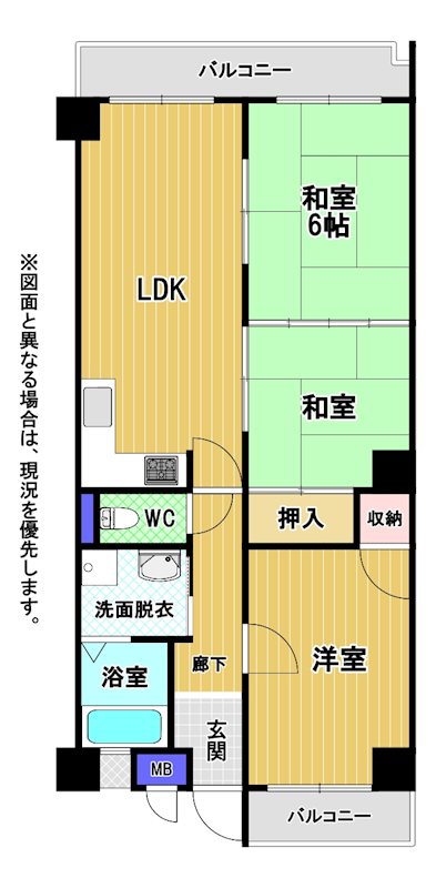 鎮西橋サンハイム 間取図・土地図