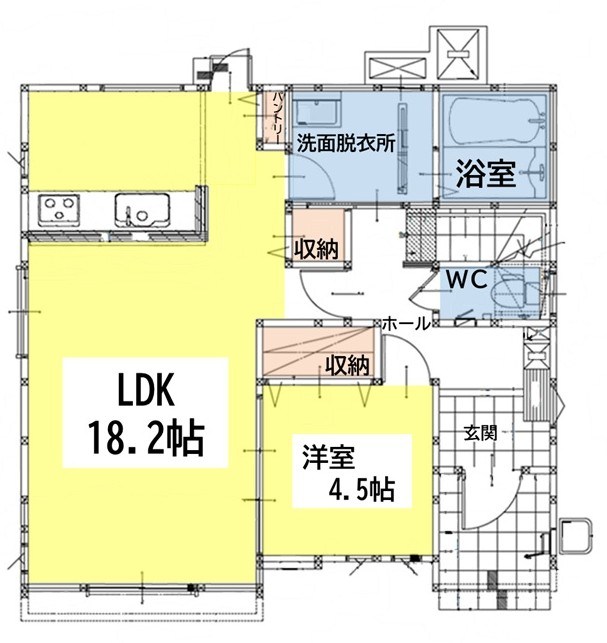 大里戸ノ上二丁目新築戸建1号棟　5期 間取図・土地図